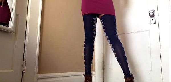 trendsupskirt thigh highs heels